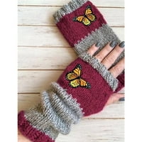 Yubnlvae rukavice rukavice ručno rađene hlače od vunene cvijeće malene rukavice pamučne rukavice