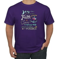 Sve je moguće nadahnjujuće vjerske grafičke majice inspirativne kršćane, ljubičaste, 3xl