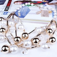 Jiaroswwei Fashion Women Fau Pearl Multilayer lančani kantalni ogrlica od ogrlice nakit poklon