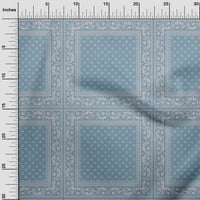 Onuone Georgette viskoza Dusty plava tkanina Geometrijska opsega za prekrivanje tiskane šivaće tkanine