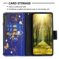 Nalacover za iPhone PRO MA patipper novčanik s držačem utora za karte, cvjetni cvjetni uzorak PU kožni