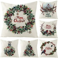 Goodhd 18 božićni jastuk pokrov jastuk pamučni posteljina xmas kućni kauč bacaju dekor