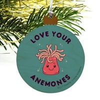 Ljubite svoje anemonete neprijatelje smiješnog humorskog drvenog božićnog stabla