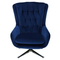 Vervet Tkanina za velvetsku okretnu stolicu - tamno plava
