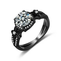 Yinguo Ženski prsten crveni cirkon vjenčani nakit prsten veličine legura 5-poklon prst