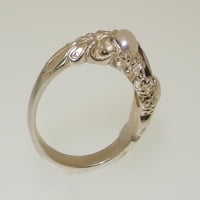 Britanci izrađeni sterling srebrni prirodni granični i kultivirani biserni ženski prsten - veličine