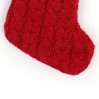 Wassery Božićne čarape sa pismima, porodičnim božićnim čarapama crveno, viseći ukras za odmor, pletene