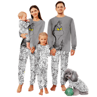 Podraduci obiteljski božićni pidžami setovi crtani monster Print Baby-Kids-Odrasli-kućni ljubimci Vrh i hlače BodySuits Sleep Badžama