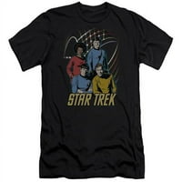 Trevco Star Trek & Warp Factor Odrasle Premium platno Slim Fit 30- HBO majica kratkih rukava, crna -