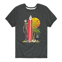 Noćna mora prije Božića - Ghost Dog Surfer na plaži - grafička majica kratkih rukava za mališana i mlade