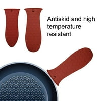 Silikon Hot drška za ručke za ručak ručak otporan na toplinu otporna na toplotnu željeznu gvožđe, anti-scald