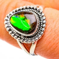 Ammolitna prstena Veličina 8. - Ručno rađena boho vintage nakit RING136868