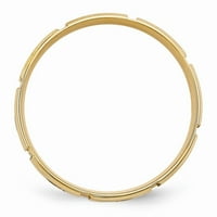 14k žuto zlato udobnost Fit jedinstveni vjenčani prsten veličine 11