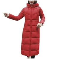 Kakina s povremenim ženskim jakni i kaputima čišćenja Ženska modna zimska dugačak kaput s kapuljačom
