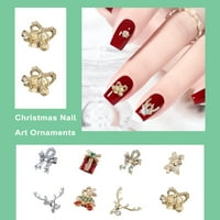 Nail Art sa obiteljskim božićnim noktima cirkon sa zvonom vileskim sank božićnim ormarići zabavnim porodičnim