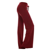 Plus veličina teretna hlače za žene bootcut joga hlače sa džepovima za vježbanje vuča vuče na hlačama