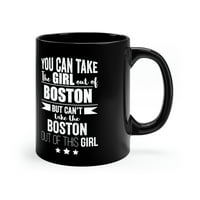 Ne mogu uzimati Boston ponos iz djevojke 11oz crna keramička krila Boston ponosna