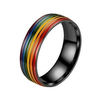 Mnjin titanijum čelik od nehrđajućeg čelika Zmaj uzorak prsten par modni prsten kombinacija legura prsten
