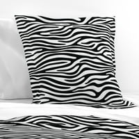 Pamuk saveen prirubdjela Edge, euro - zebra crna bijela priroda životinjska pruga modna tiskana posteljina