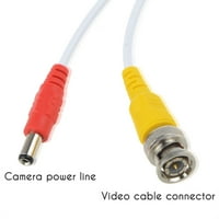 Boo 150ft bijeli BNC kabelski kabelski kabel zamjena za noćni sova kanal DVR TB HDD 5MP HD metak