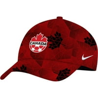 Muški Nike Red Canada Soccer Camcer Performanse Podesivi šešir