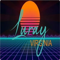 Luray Virginia Vinyl Decal Stiker Retro Neon Dizajn