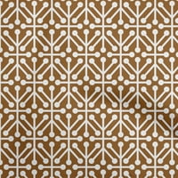 Onuone viskozne šifon smeđe tkanine Geometrijski obrtni projekti Dekor tkanina tiskano dvorištem širom