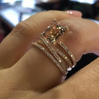 Yubnlvae Rings Diamond Temperament Rose Gold Prsten Geometrijski nakit Jednostavni prstenovi Ruža Gold
