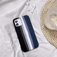 IPhone personalizirano Creative Steflage Duge Duinbow Stripes Tečni silikonski zaštitni telefon, gradijent