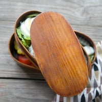 Gruyghost na otvorenom za večeru Dvoslojni prirodni drveni bento ručak bo japanski stil pogodan za studente
