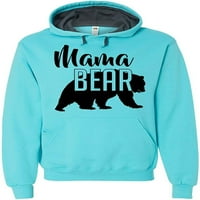 Mama bear hoodie mama žena meka kapuljača za odrasle muške žene za žene plave 3x, XXX-velika, scuba
