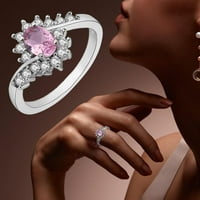 Keusn ženski prstenovi srebrni rinestone prstenovi ženski prstenovi sjajni prstenovi za žene i muške