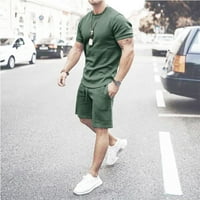 Yievt modni ljetni trenerke casual set zazor muškarci ulice casual majica kratkih rukava i postavljene
