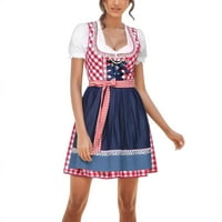 Ženska plus veličina njemačka haljina kvadratna vrata pregača Oktoberfest Djevojka