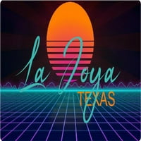 La Joya Texas Vinyl Decal Stiker Retro Neon Dizajn