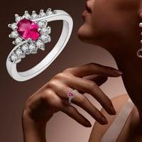 Ženski prstenovi Ženski prstenovi Srebrni rivestone prstenovi ženski prstenovi sjajni prstenovi za žene