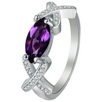 Yubnlvae prstenovi personalizirani zirc na modnom dijamantskom dame umetne prstenove konja Kombinacije