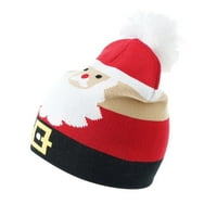 Verpetridure dame božićne vunene šešir jesen i zima slatka ispis pletena pulover šešir plišani hladnjak crvena ženska božićna zimska vuna pletena šešir na otvorenom