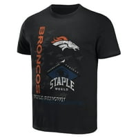 Muški NFL STAPLE Crni Denver Broncos Svjetska renomirana majica