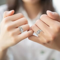 Miyuaadkai prstenovi Popularni zircon šuplji pokloni za mamu nakit u obliku nakita nakit srčani prstenovi
