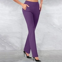 Mrat ženske hlače plus veličina pune dužine hlače dame moda casual temperament Čvrsta boja pletena mikro
