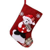 Njspdjh božićne čarape Trke božićne čarape i božićne čarape za zabavu za ukras i božićni crtani crveni