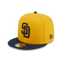 Muški novi Era Gold San Diego Padres Dvo-tonska boja 59fifty ugrađeni šešir