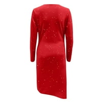 Sequin haljina za žene večernja haljina za žene Žene haljine Duboko V-izrez dugih rukava s dugim rukavima