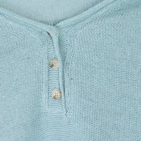 Homodles Ženski džemper s dugim rukavima - Ležerne jedinice u boji svijetlo plava Veličina XL