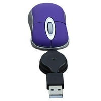 MINI USB ožičeni miša u povlačenju malene male miš optički ABS ljubičasti