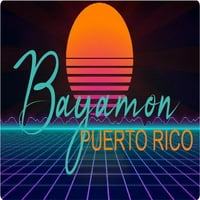 Bayamon puerto rico vinilni decal stiker retro neon dizajn