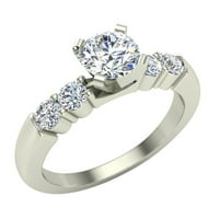 Dijamantni zaručnički prsten za žene rame Accent Diamonds 0. Carat 14k bijelo zlato