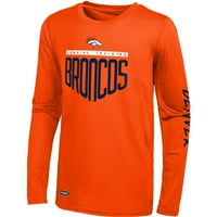 Muška narančasta Denver Broncos udara na majicu dugih rukava