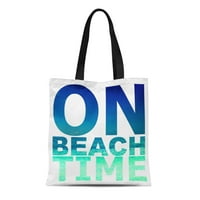 Platno torba izreka na plaži Plavi tirkizni obalni nautički za višekratni torba za ponovnu upotrebu